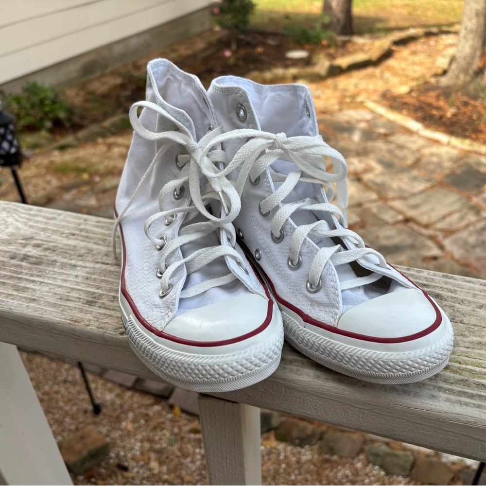 Converse White High-Top Sneakers